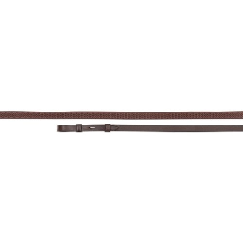 Rédeas Aviemore de borracha macia marrom e couro para cavalos.