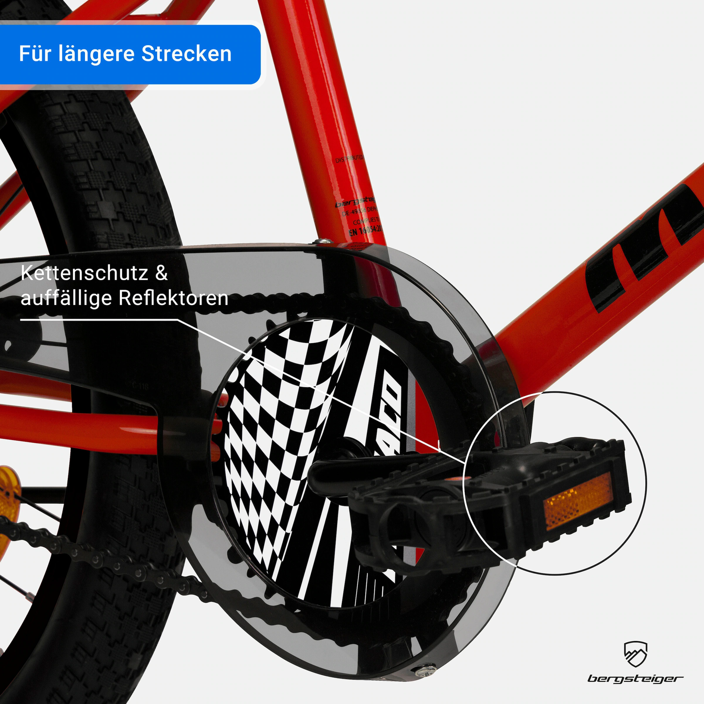 Bergsteiger Kinderfahrrad Monaco 20 Zoll | racing red