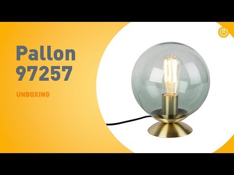 Art deco tafellamp messing met groen glas - Pallon