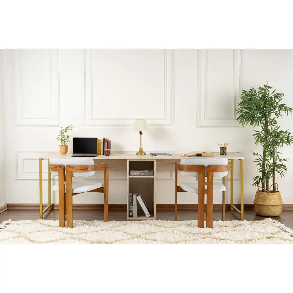 Bureau Travertinlook - 240x60x74cm - Twin
