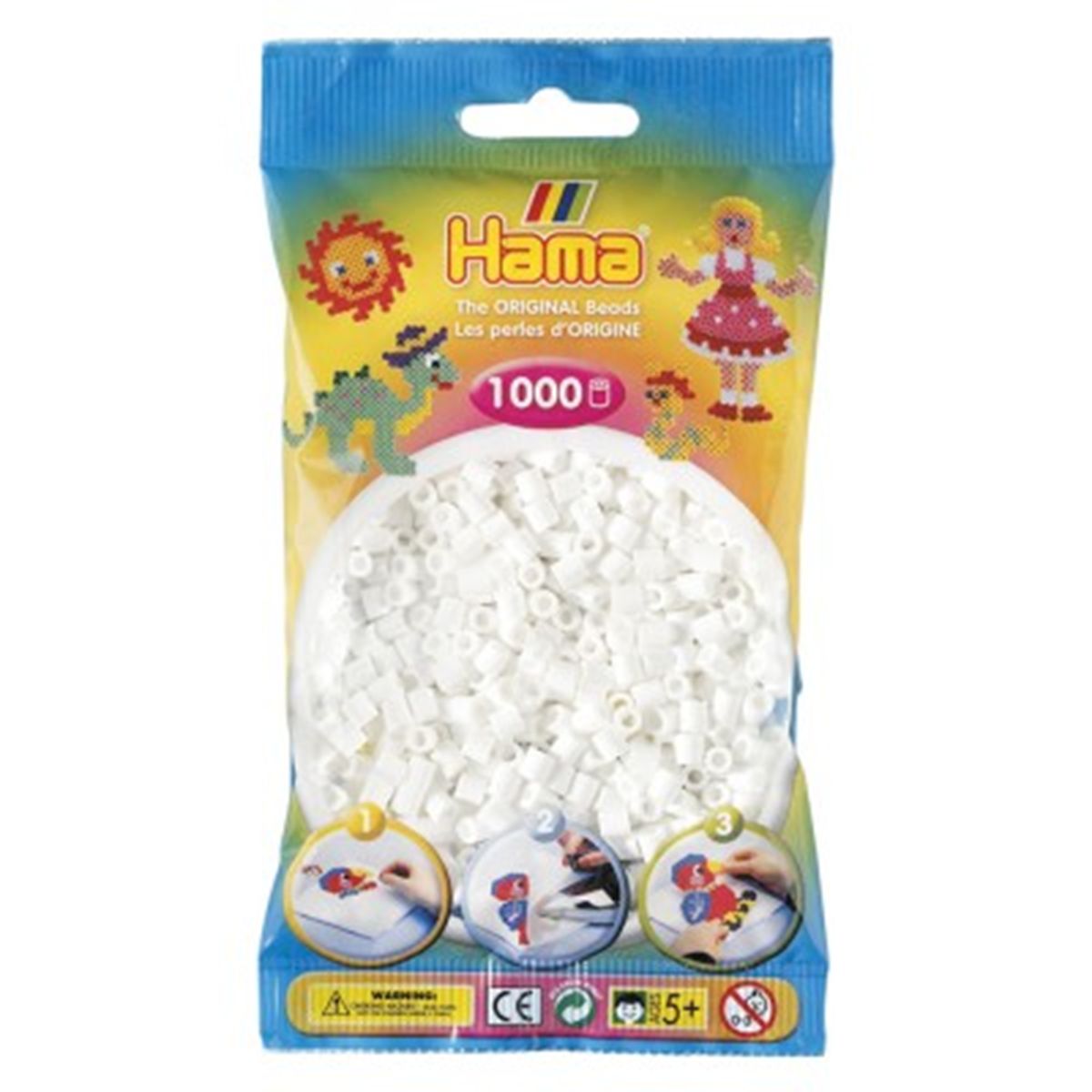 Sachet de 1000 perles : Blanc