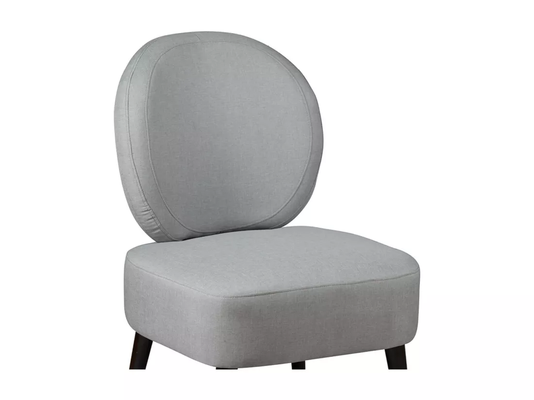 SKALAN - Fauteuil Crapaud Tissu Coloris Gris Souris