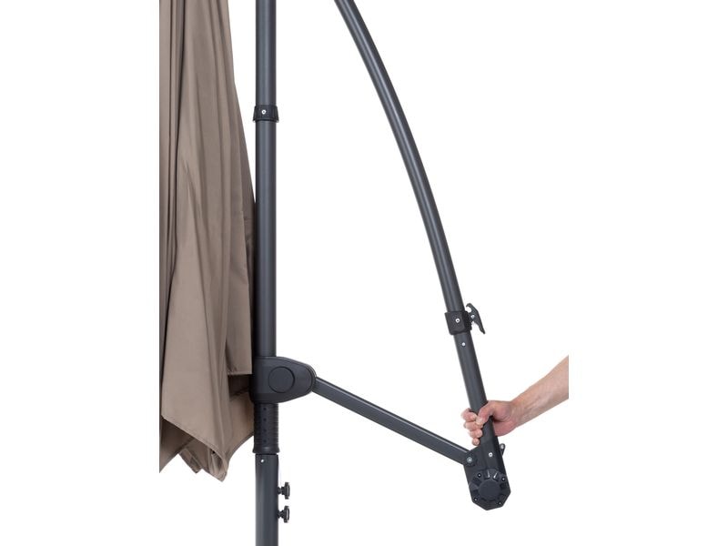 COCON Sonnenschirm TR-018 Ø 300 cm, hängend, Taupe Eleganter Ampelschirm für heisse Sommertage