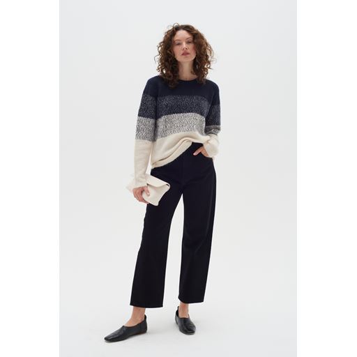 InWear HarrietIW Striktrøje, Marine/Vanilla, L