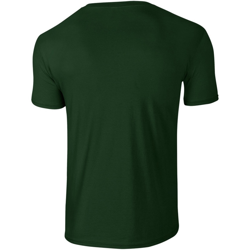 Camiseta básica de manga curta macia, 100% algodão grosso, Gildan