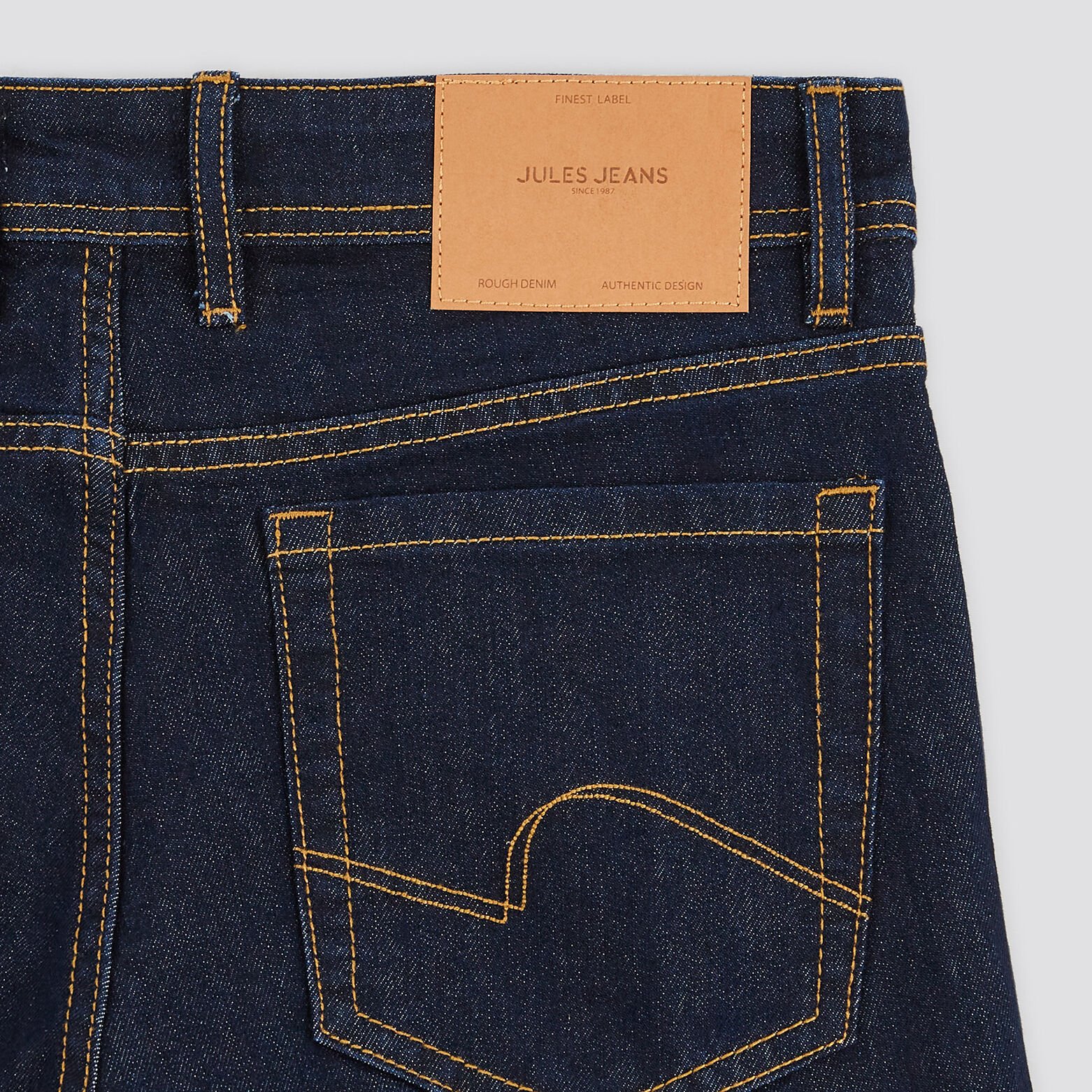Jean straight en coton et polyester recyclés Bleu