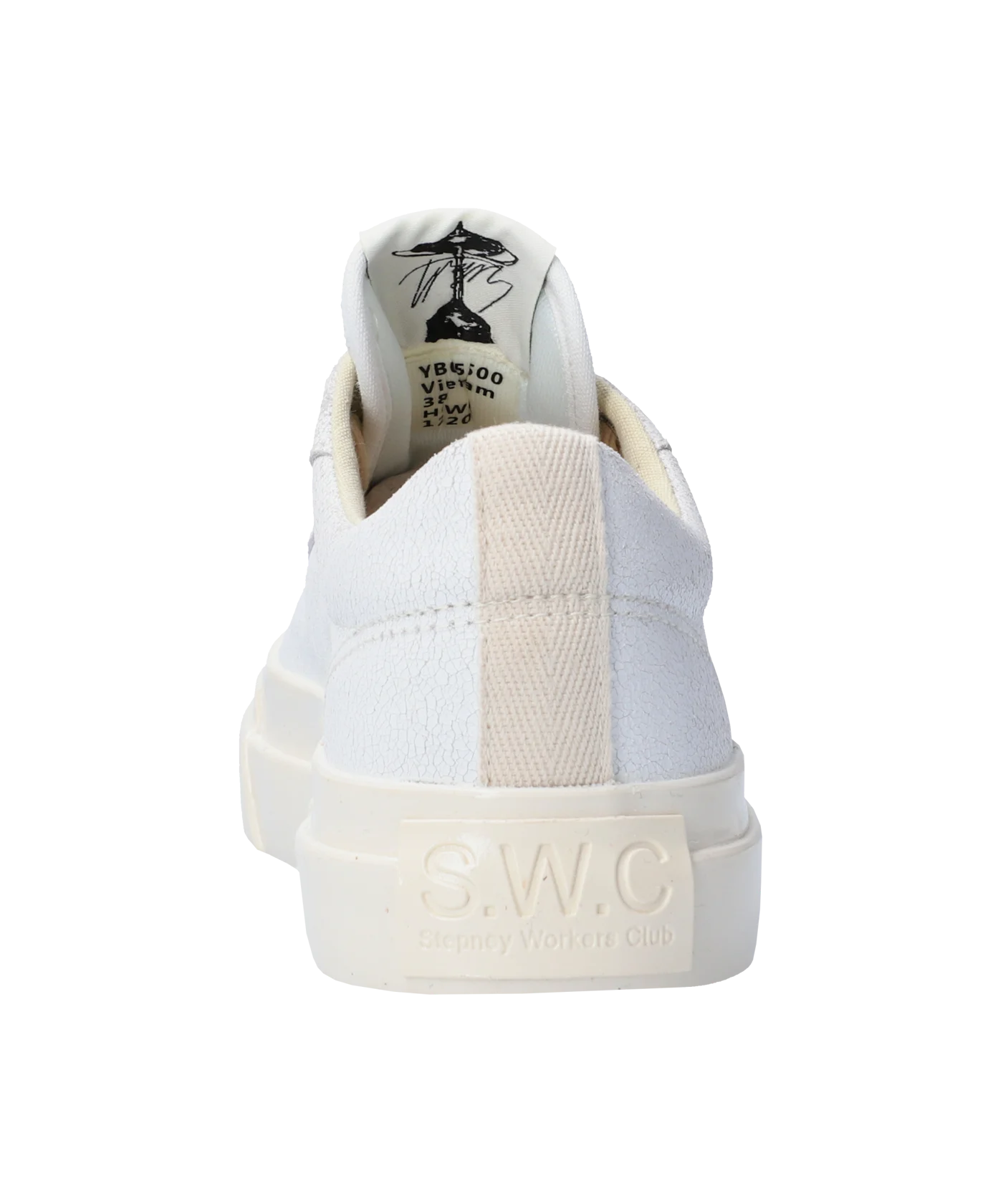 Stepney Dellow Trophy Crack Leather Damen Weiss