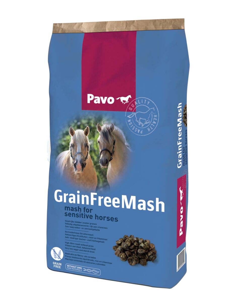 Pavo Grainfreemash - Specialiteit - Paardenvoer - 15 Kilogram - Zak