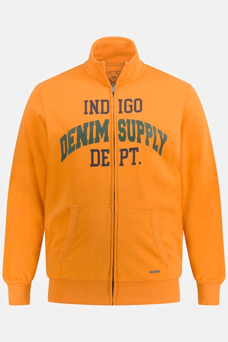 Sweatjacke, Stehkragen, Zipper, Print