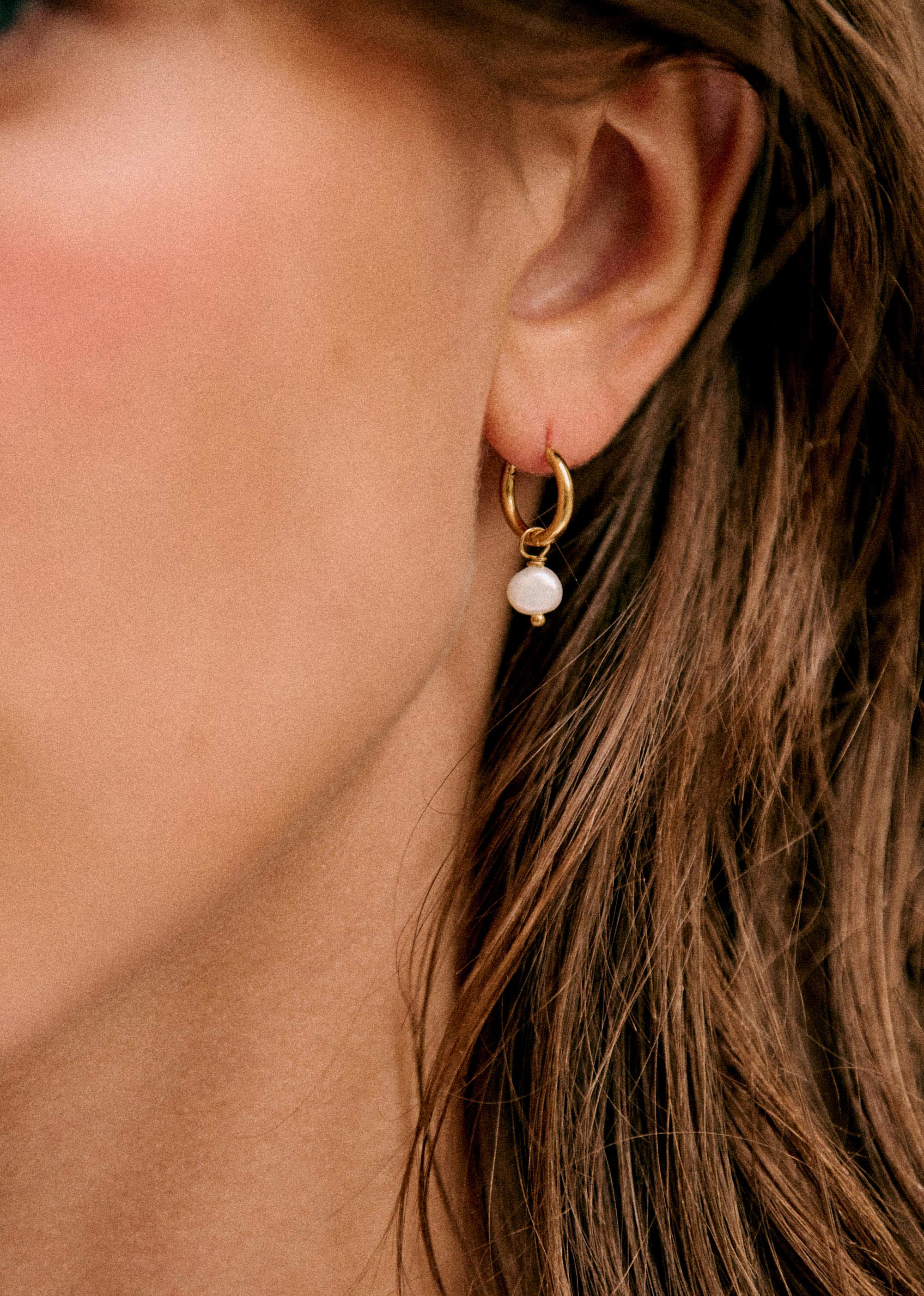Anneaux Charlotte - Nacre doré - E-SHOP/BIJOUX Boucles d'Oreilles 5905782