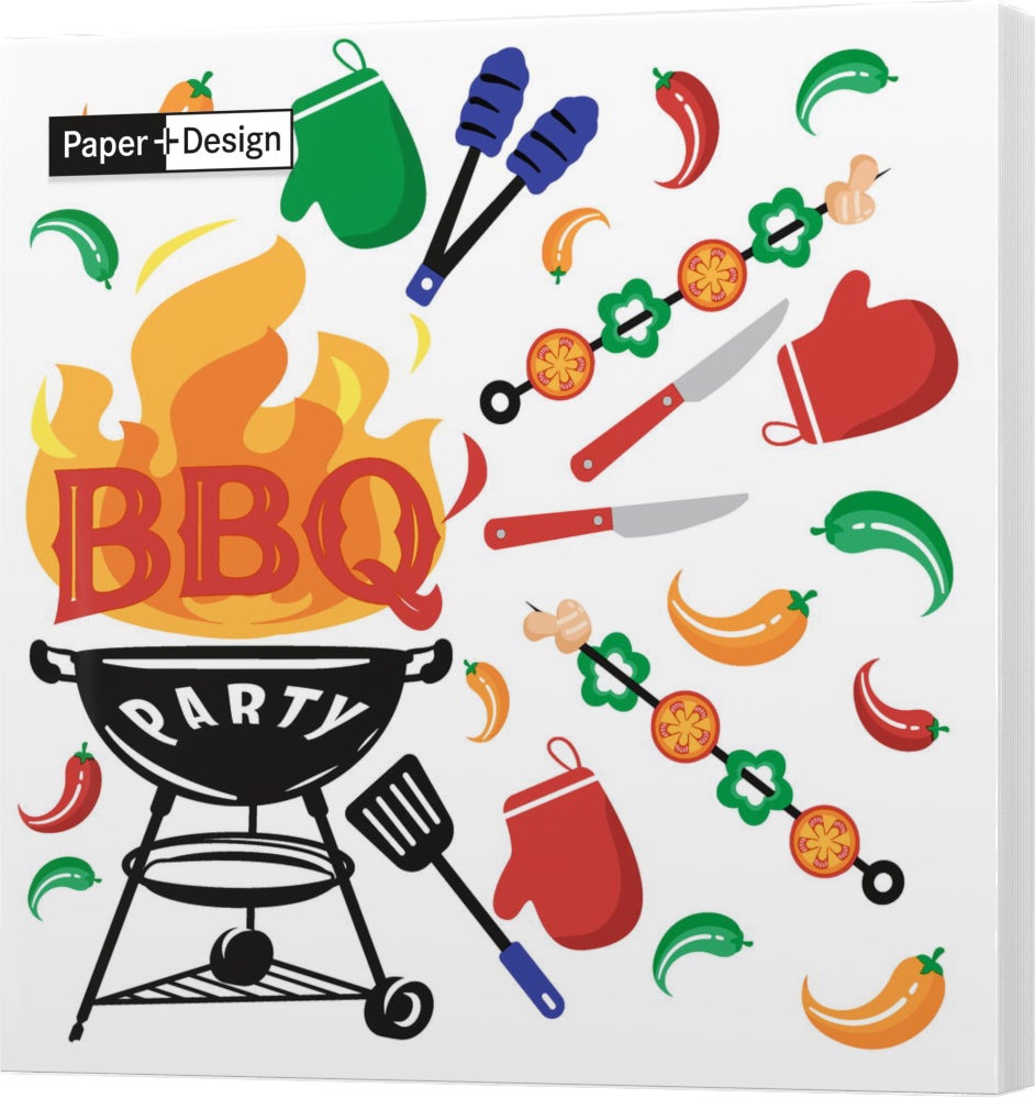 Paper + Design servet BBQ multi 33 x 33 cm 20 stuks