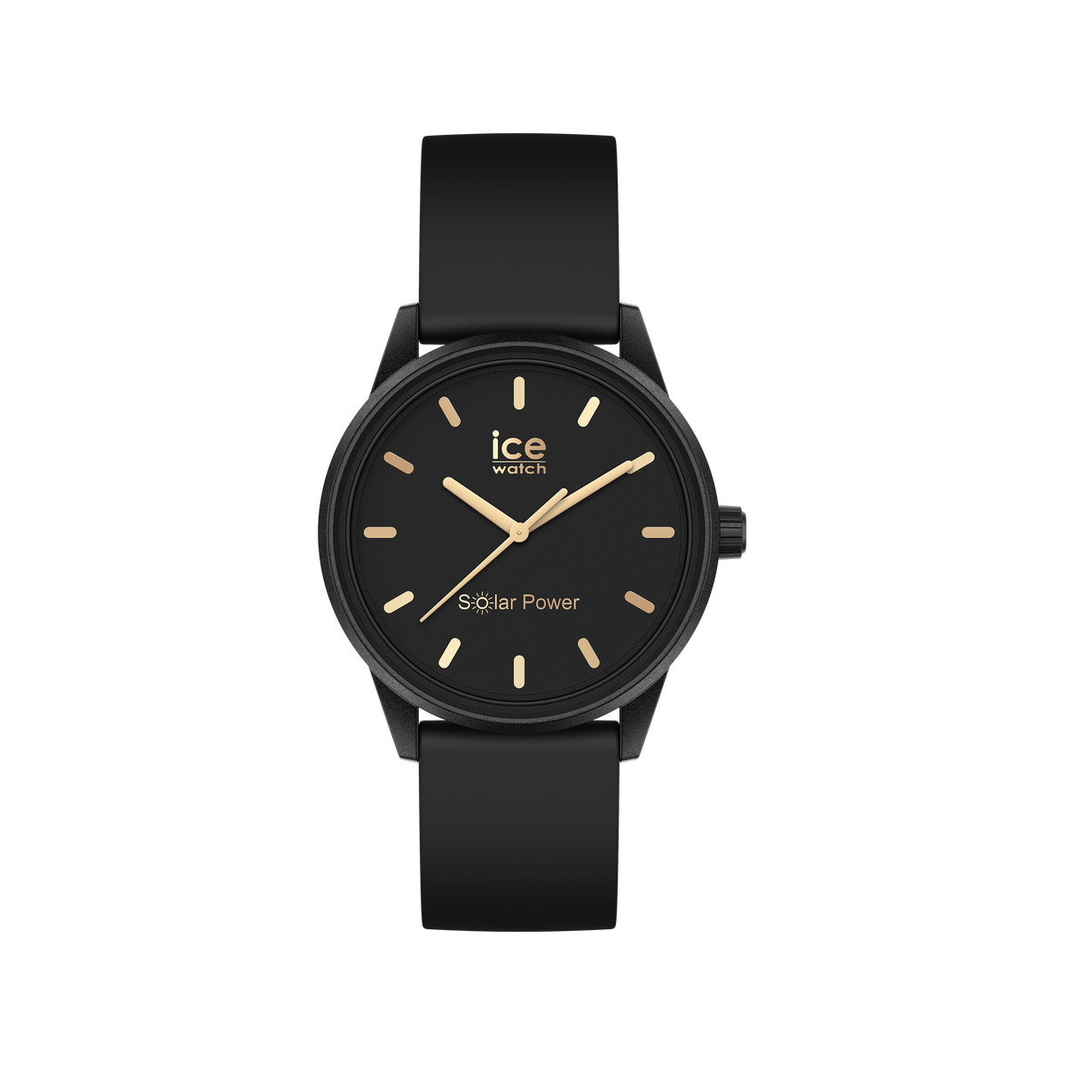 Montre Ice Watch femme solaire bracelet plastique noir