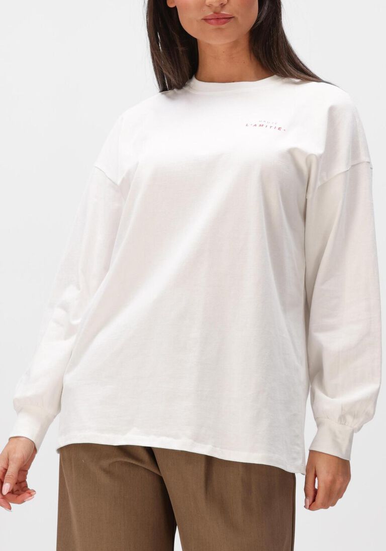 gebroken wit haute l'amitié tops & t-shirts studio ls print tee
