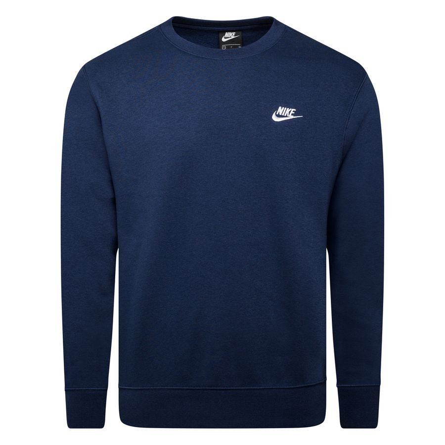 Nike Sweat NSW Club Crew - Bleu Marine/Blanc