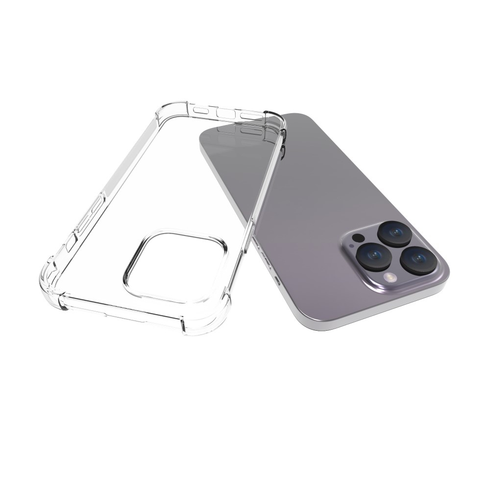 iPhone 15 Pro Max Gummi Hülle Case Slim Design mit Air Cushion Fallschutz - Transparent