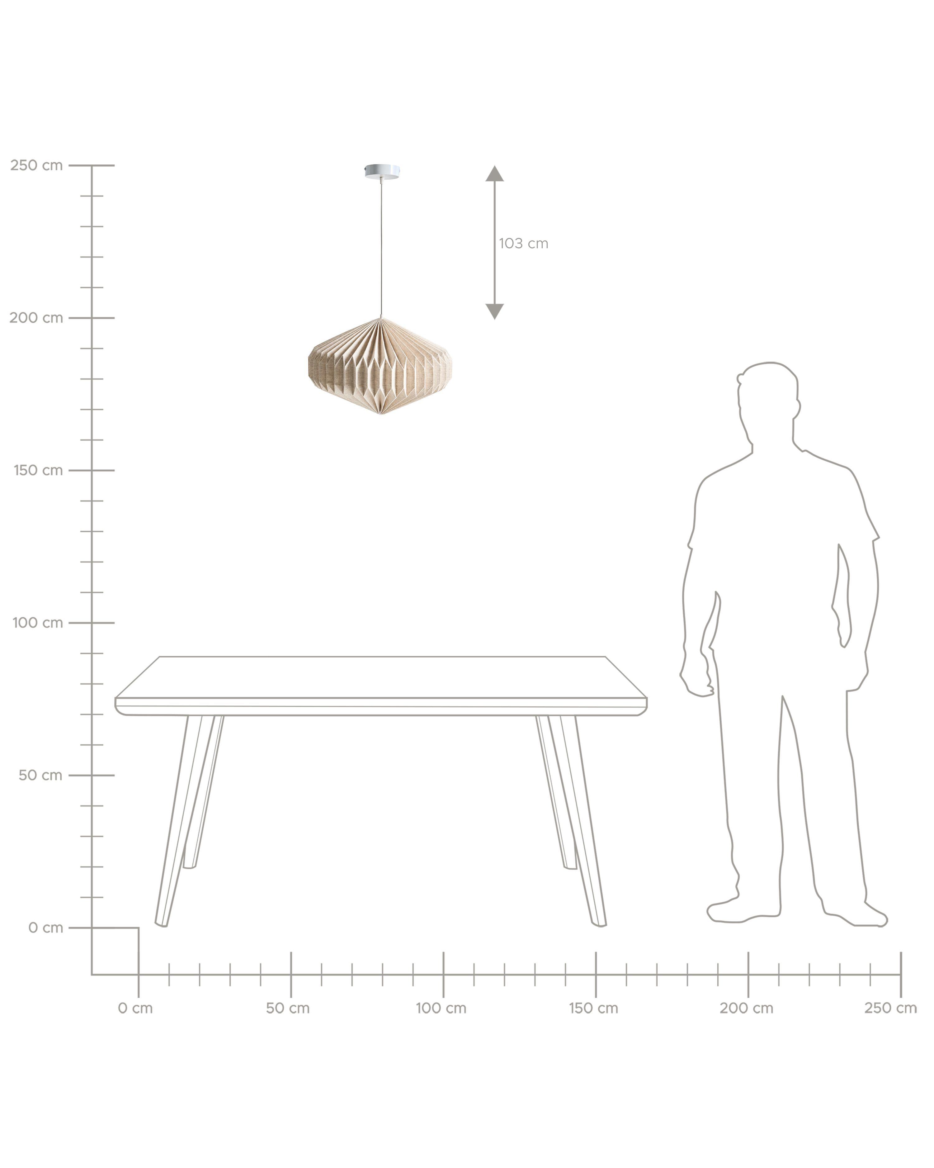 Hanglamp VISMAN Katoen Beige