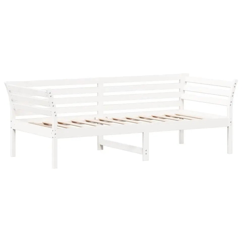 vidaXL - Bed - Wit - Grenenhout - 90 x 200 cm - Zonder matras