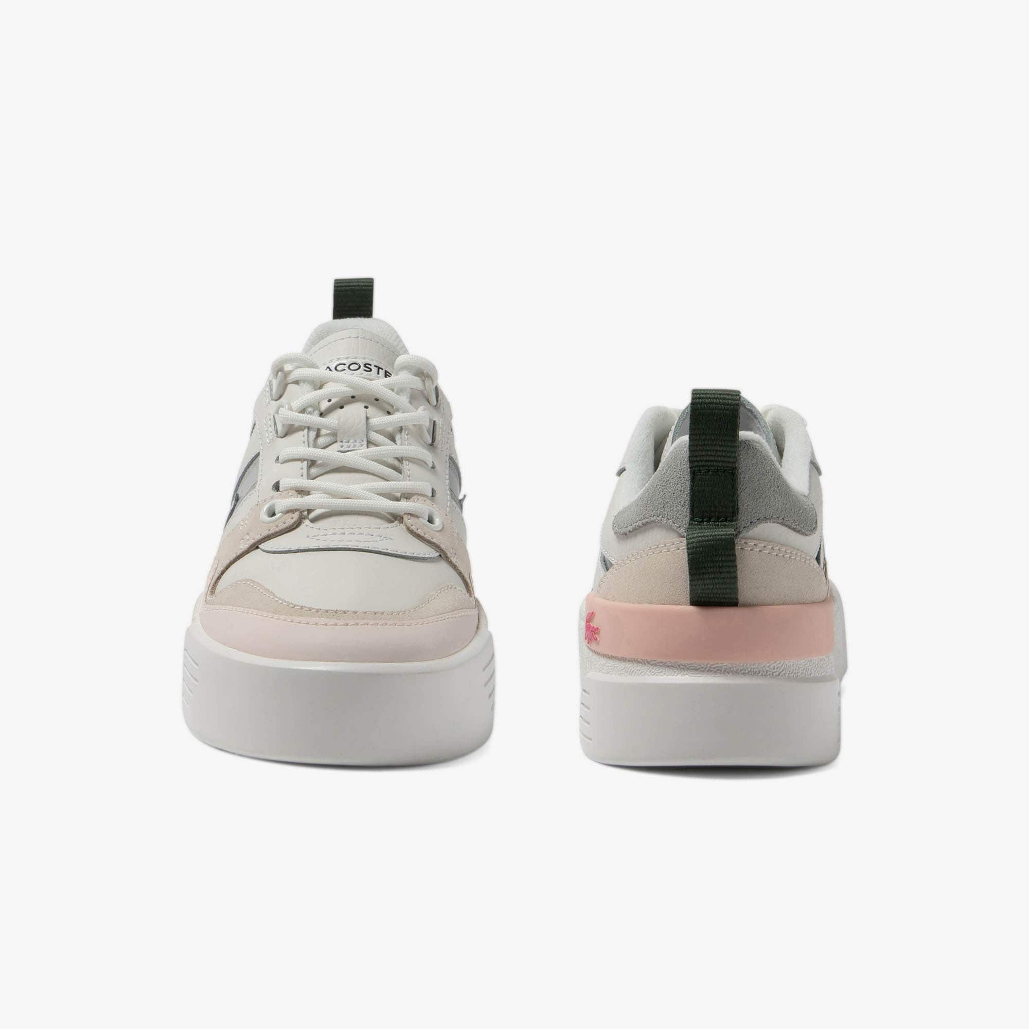 Sneakers L002 femme en cuir et mesh Sneakers - Blanc - Lacoste - Femme