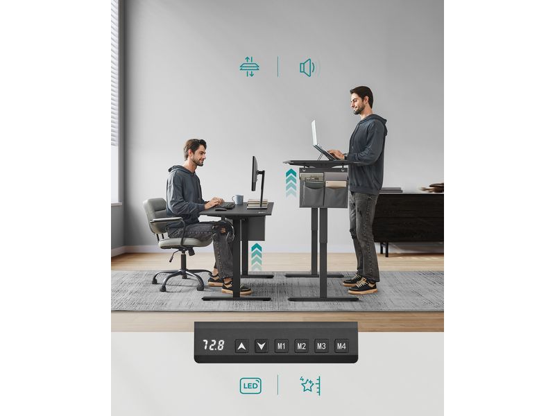 Songmics Stehtisch 120 x 60 cm, höhenverstellbar Bürotisch