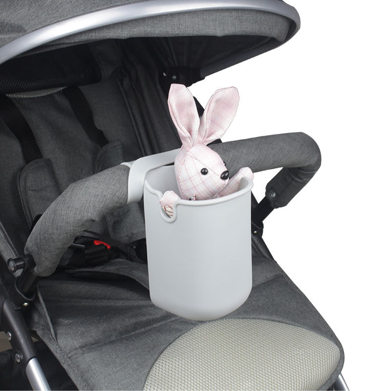 (85x275mm) Universal Silikon Getränke Halter Flaschen Halterung für Fahrrad / Kinderwagen - Grau