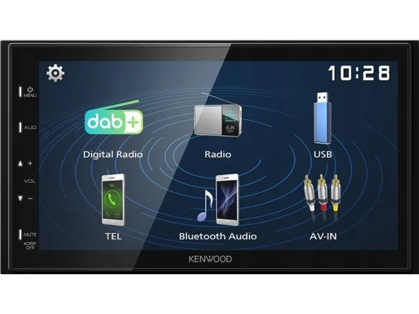 Kenwood Electronics DMX129DAB, Sort, 2 DIN, 64 W, 45 W, 99 dB, 24t