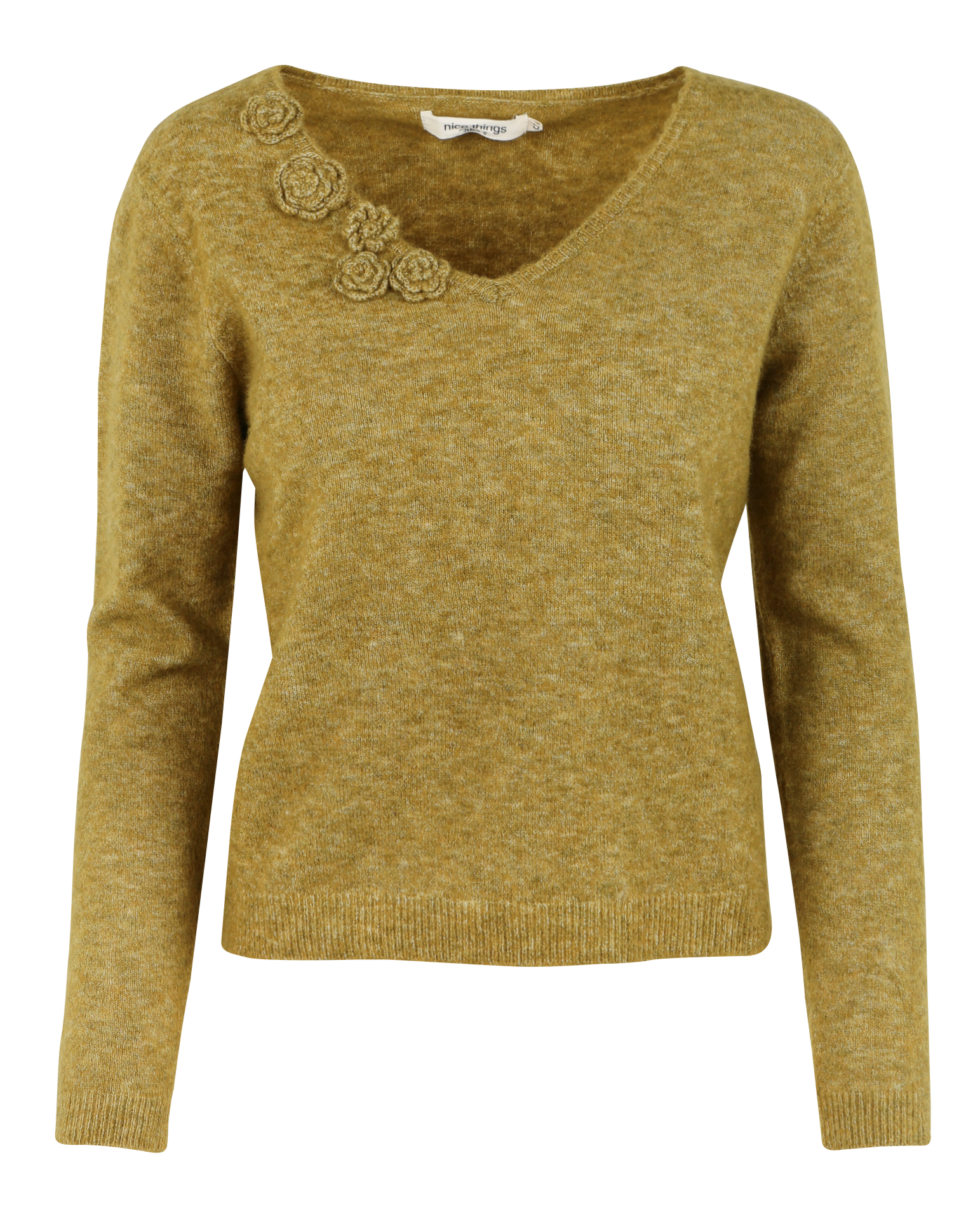 Pull ajusté à col V | Vert