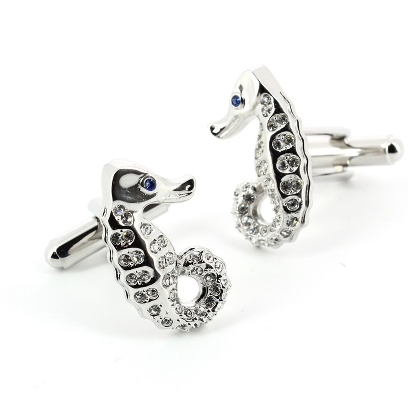 Boutons de manchette, hippocampe