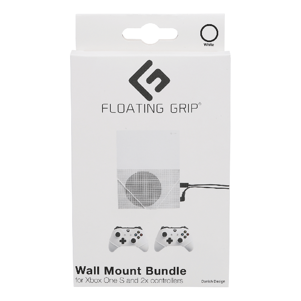 FLOATING GRIP® beslag til Xbox One S konsol og controllers, Hvid