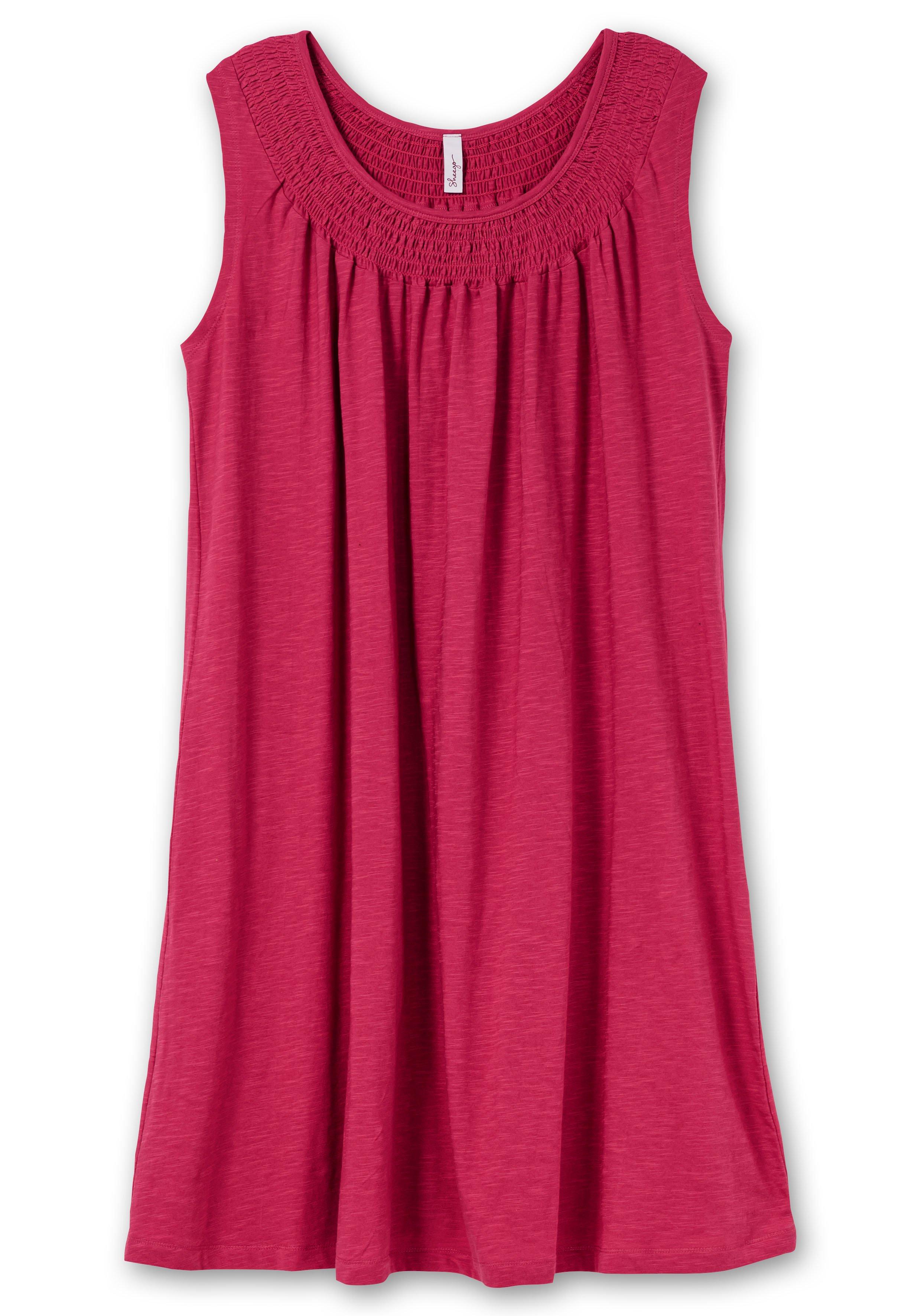 Shirtkleid mit Smok-Einsatz, in A-Linie
