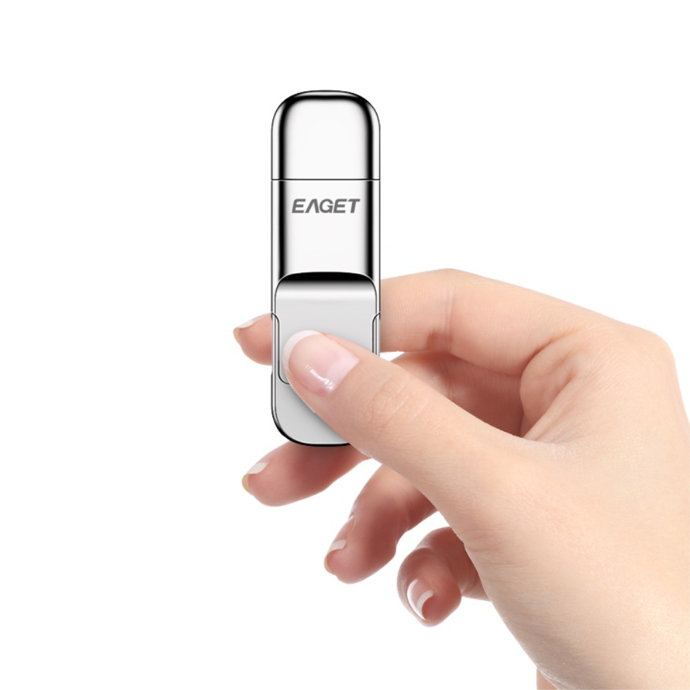 (256GB) USB C / USB 3.1 Speicher Stick Flash Drive mit Verschlüsselung und Backup Funktion (Übertragungsrate 1GB/2s)  - Silber
