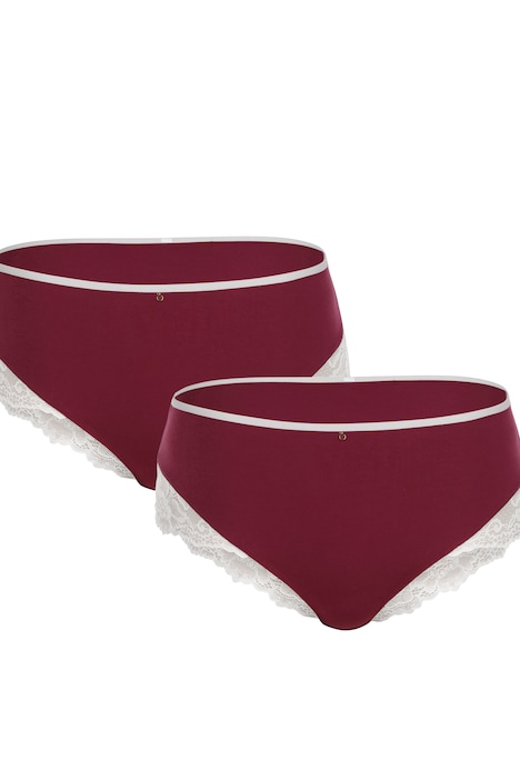 Midislips, 2er-Pack, Spitzenabschlüsse