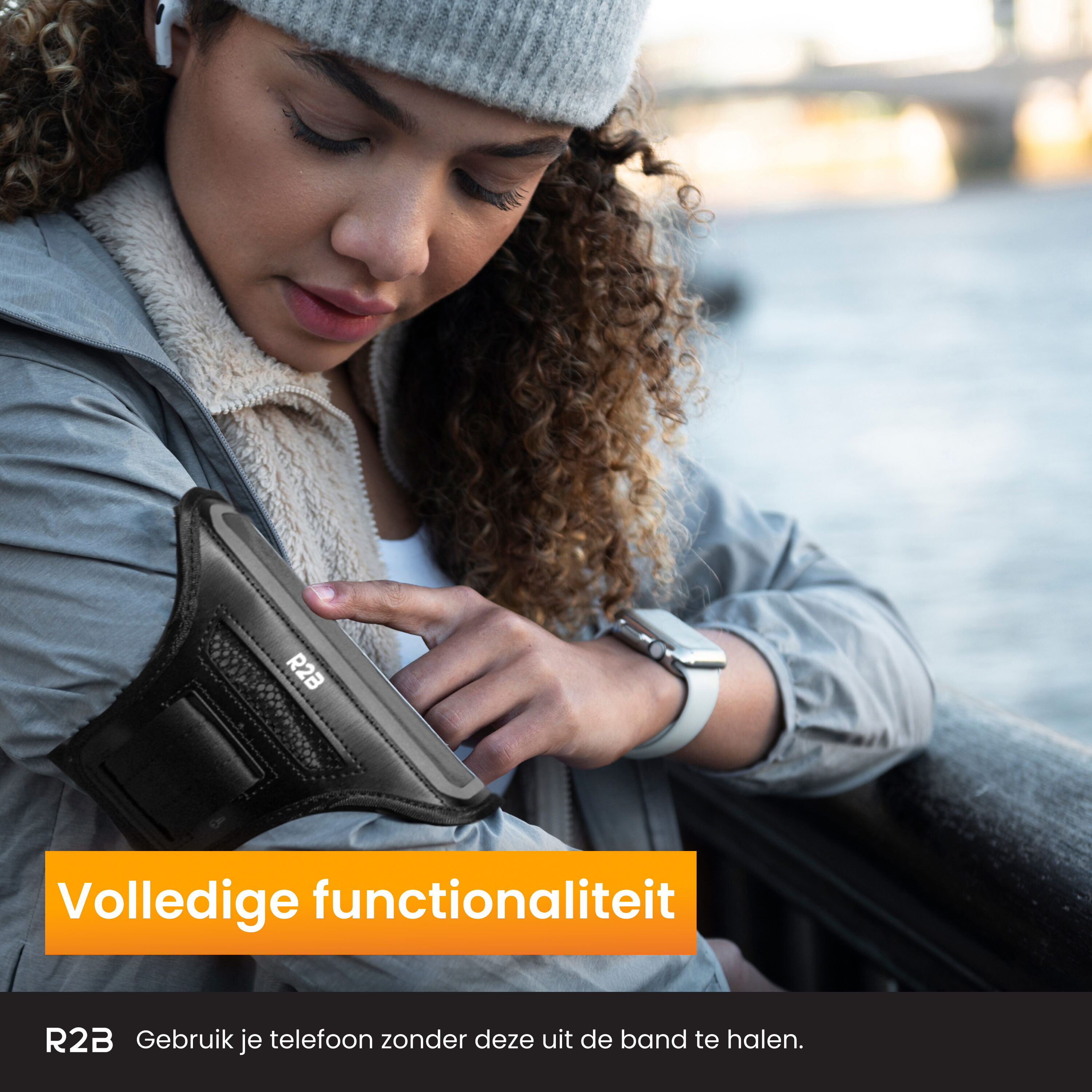 R2B Waterdichte Hardloop Telefoonhouder Sportarmband 6,5inch