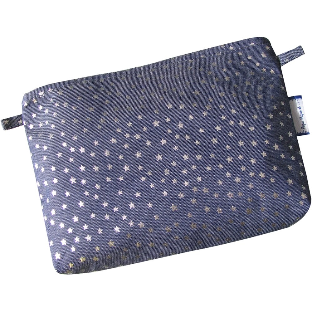 Mini Pochette Tissu Etoile Argent Jean