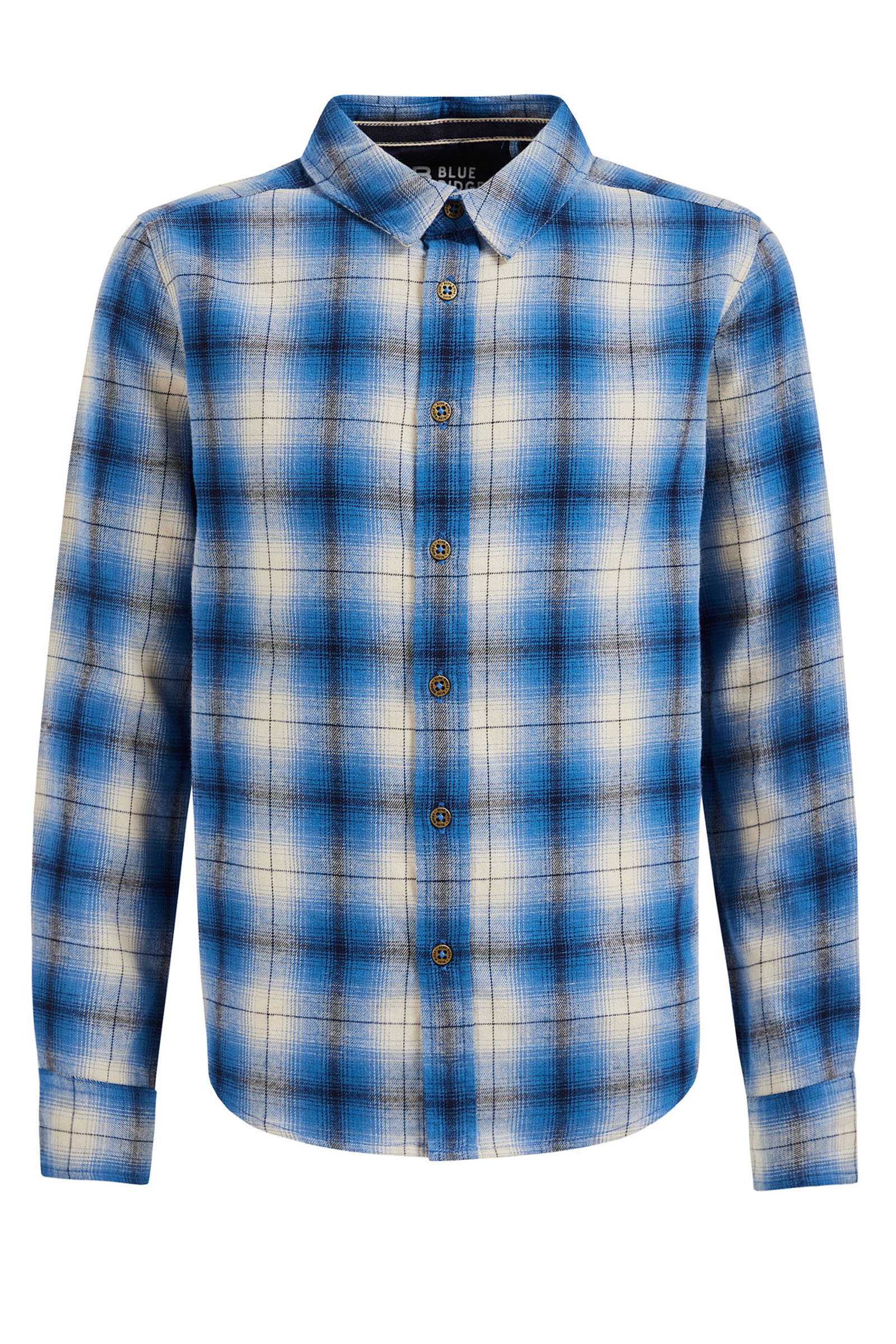 Jongens geruit overhemd Blue Ridge Blauw
