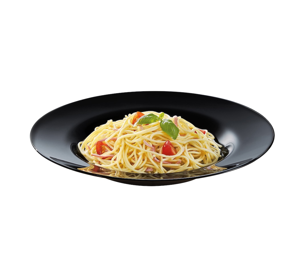 CreaTable Pastateller ITALIEN PARTY 29 cm Glas schwarz