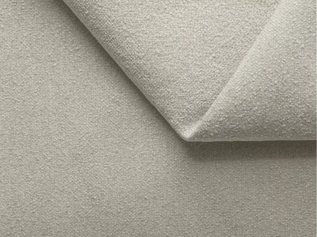 Fauteuil en tissu bouclette - beige clair - AILANI