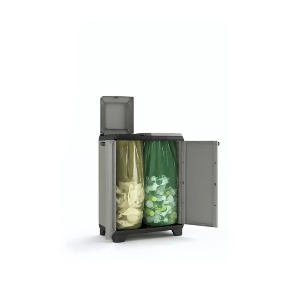 Keter Planet Lage Opbergkast - 68x39x90cm - Grijs/Zwart