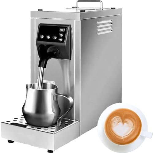 Milchaufschäumer, 1450 W, Dampfmaschine mit 800 ml abnehmbarem Tank, einstellbare Temperatur 40 °C bis 90 °C, für Cafés und Milchteeläden