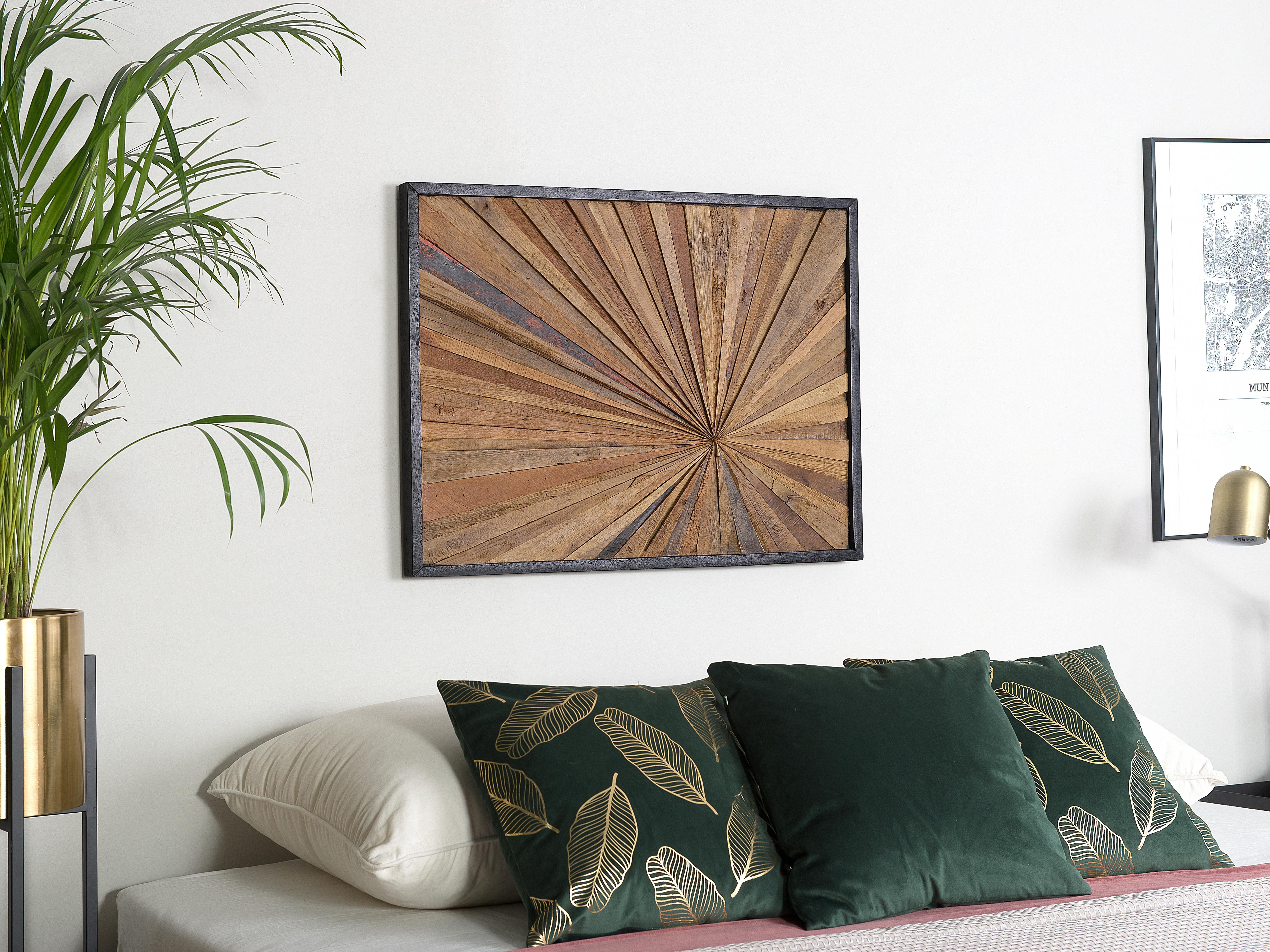 Wanddecoratie MERIDA Teakhout 60 cm Bruin