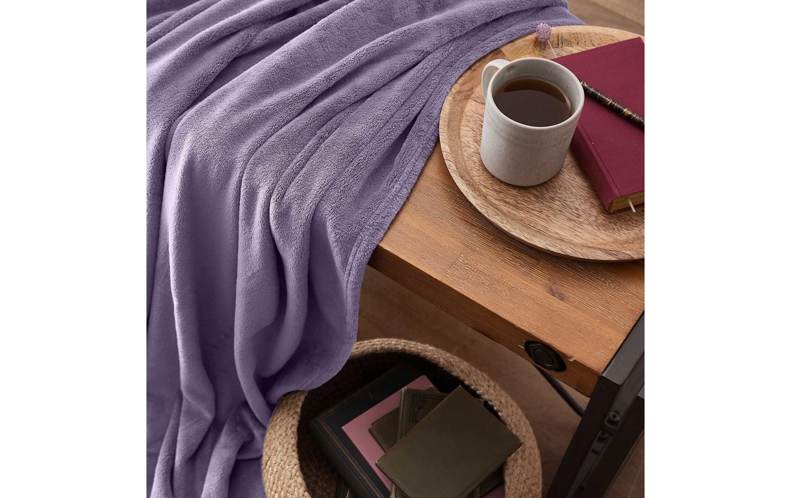 Kuscheldecke Lila 240 x 220 cmSofa- und Tagesdecke
