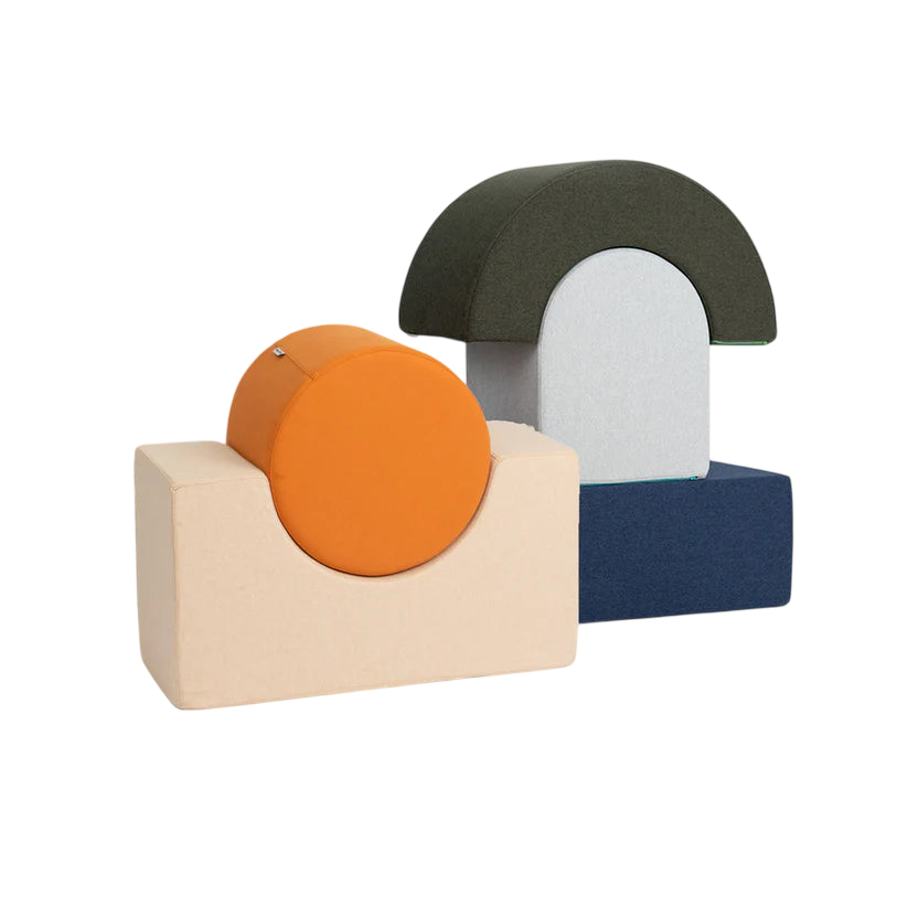 Softbausteine Set Zirkus Sand / Tangerine / Berry / Sky / Midnight