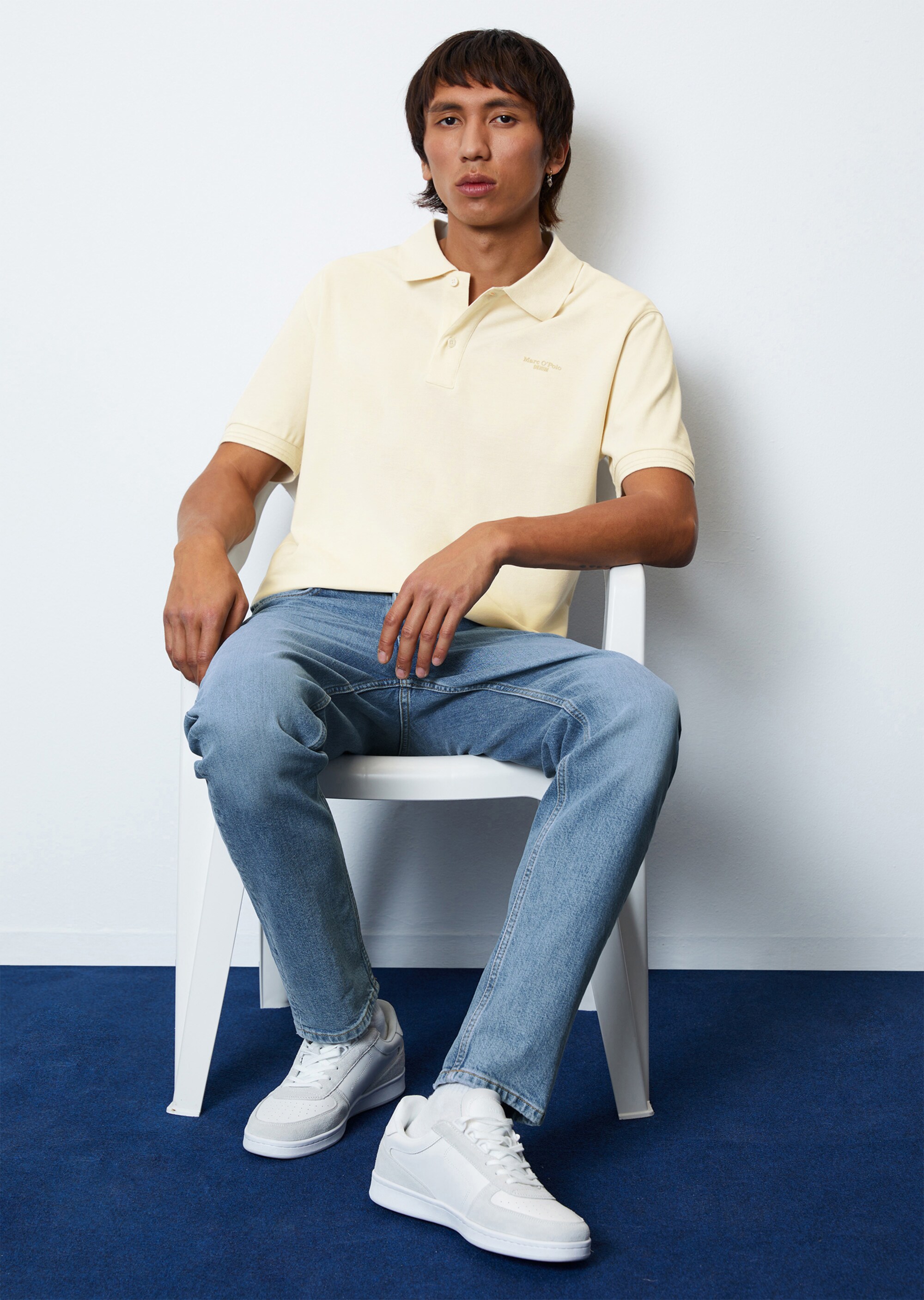 Kurzarm-Poloshirt Piqué regular aus Organic Cotton