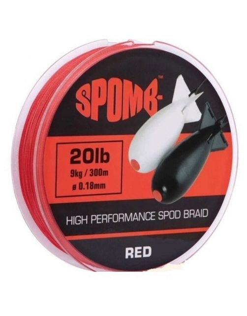 Spomb Spomb Braid 0.18mm Red - Gevlochten lijn - 300 m 20 lb