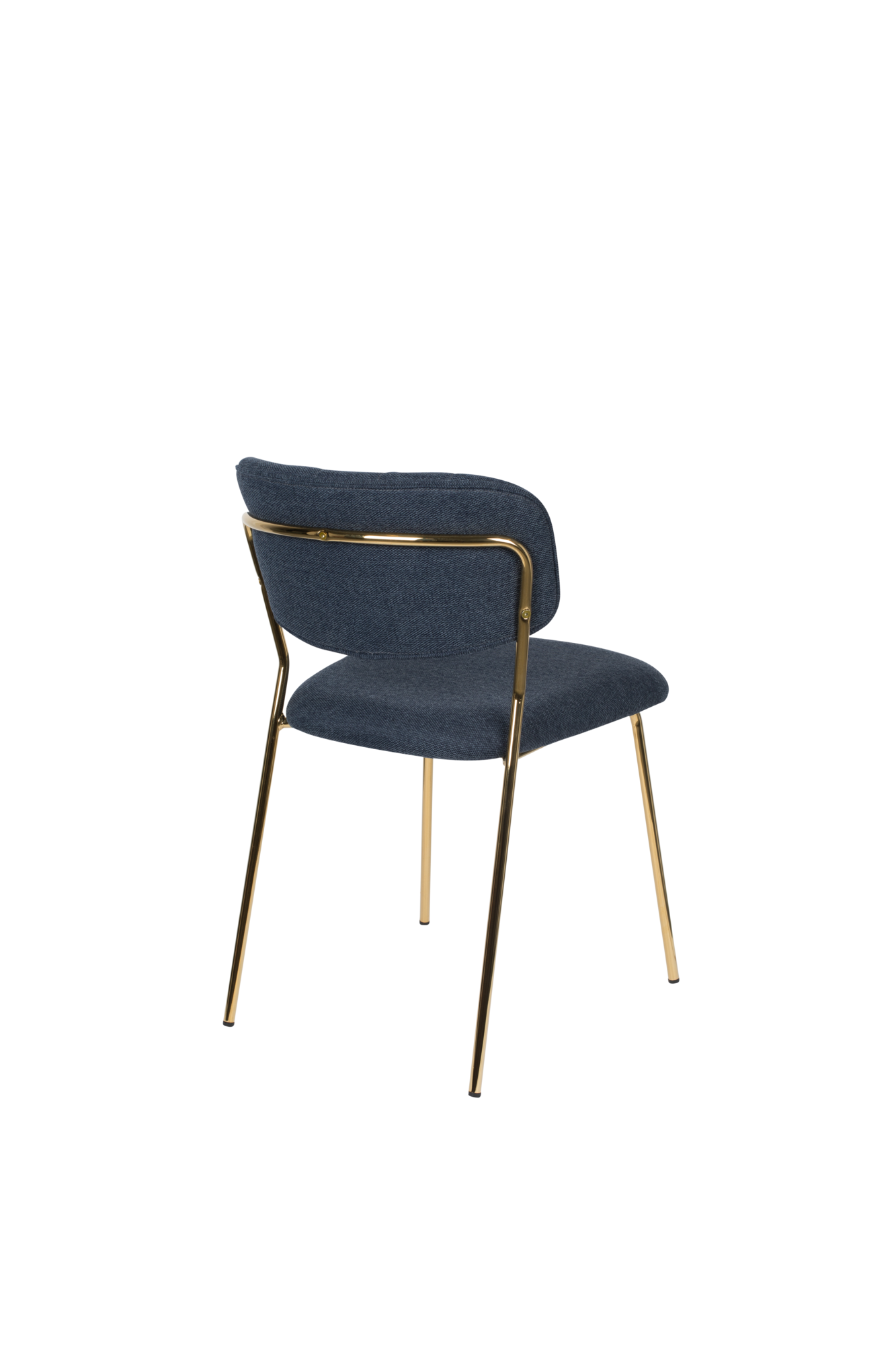 Eetkamerstoel Jolien goud/donkerblauw - set van 2