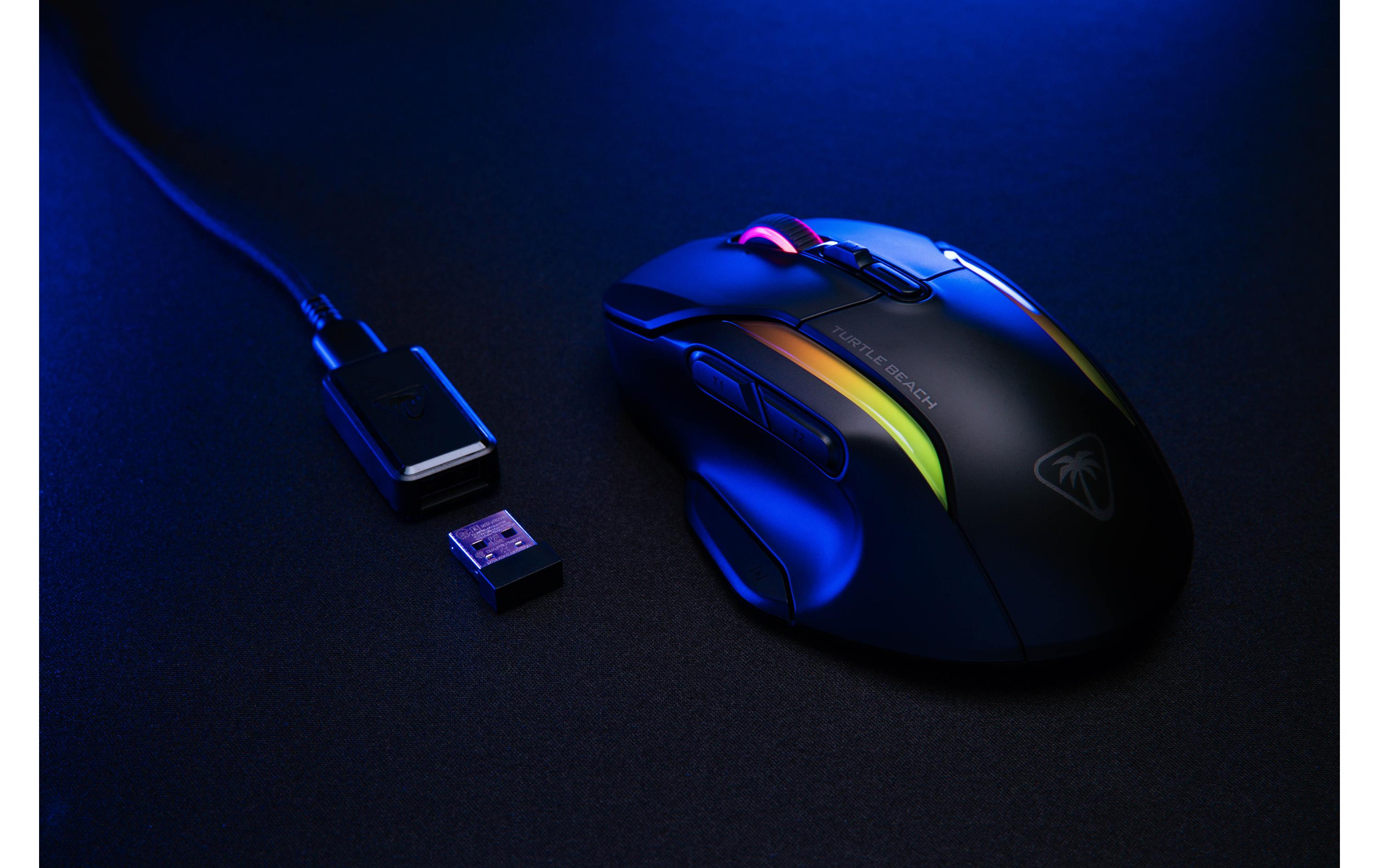 Gaming-Maus Kone II Air Schwarz<br>Kabellose Präzisionsspielmaus mit einstellbarer DPI, ergonomischem Design und programmierbaren Tasten für ultimative Kontrolle und Komfort beim Spielen