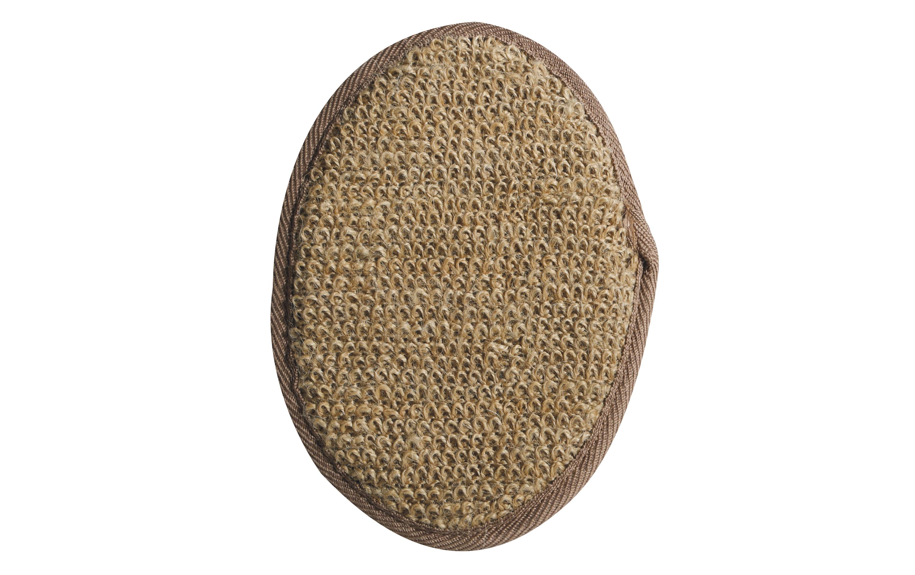 Peelingschwamm aus Jute 19.5 x 13 cm, BraunDuschschwamm