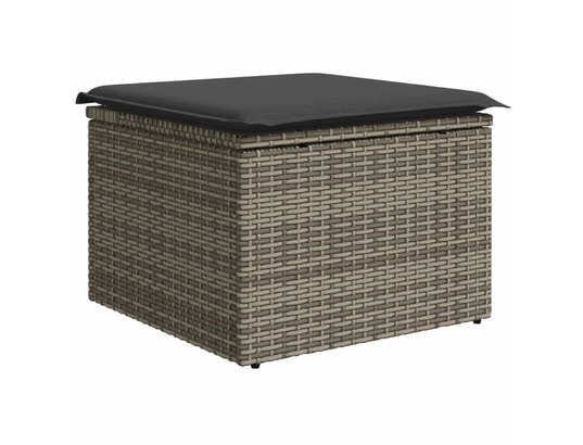 LES TENDANCES - Salon extérieur Salon de jardin-gris-6 places-62x62x69-439849