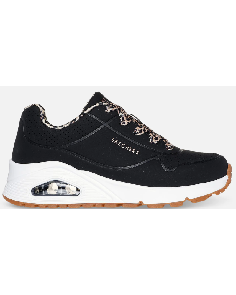 Skechers Uno Gen1 - Leopard Chic - Black