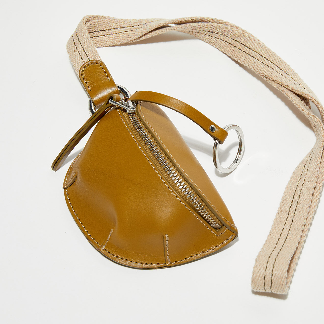 Bellerose Mini sac en Cuir vernis Rosike kaki