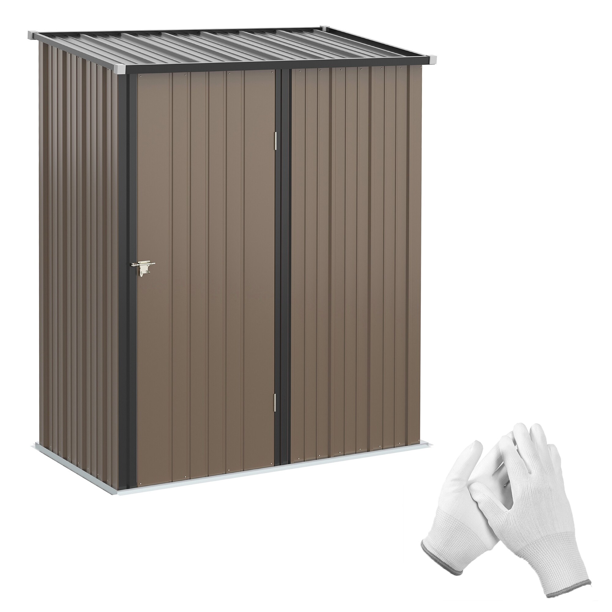 Outsunny Gerätehaus mit schrägem Dach 161,5B x 94,5T x 196H cm